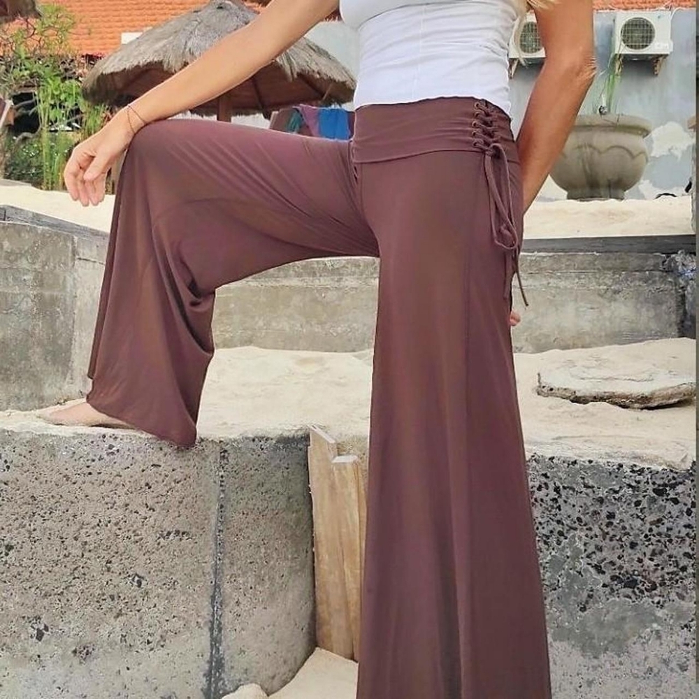 Women's Wide-Leg Grey Palazzo Pants